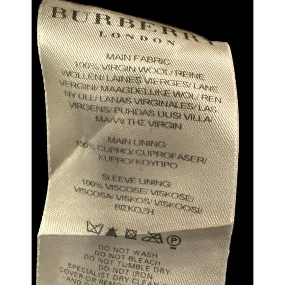 Burberry Women’s Button Up Jacket Made In Italy Black Sz 14 - Picture 7 of 11